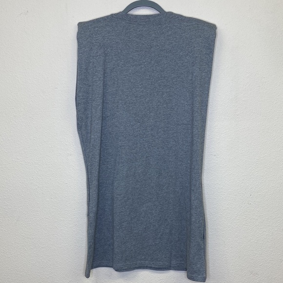 one one six Shoulder Pad Jersey Shift Dressj Heather Gray Size Medium NWT - Picture 5 of 11
